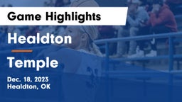Healdton  vs Temple  Game Highlights - Dec. 18, 2023
