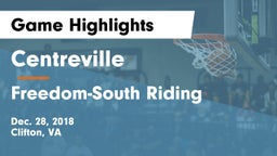 Centreville  vs Freedom-South Riding  Game Highlights - Dec. 28, 2018
