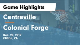 Centreville  vs Colonial Forge  Game Highlights - Dec. 20, 2019