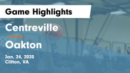 Centreville  vs Oakton  Game Highlights - Jan. 24, 2020