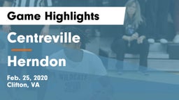 Centreville  vs Herndon  Game Highlights - Feb. 25, 2020