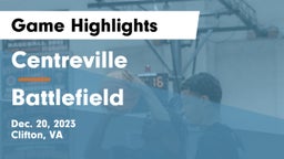 Centreville  vs Battlefield  Game Highlights - Dec. 20, 2023