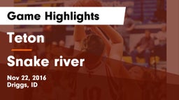 Teton  vs Snake river Game Highlights - Nov 22, 2016