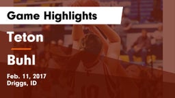 Teton  vs Buhl  Game Highlights - Feb. 11, 2017