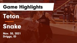 Teton  vs Snake Game Highlights - Nov. 30, 2021