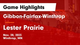 Gibbon-Fairfax-Winthrop  vs Lester Prairie  Game Highlights - Nov. 28, 2023