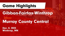 Gibbon-Fairfax-Winthrop  vs Murray County Central Game Highlights - Dec. 8, 2023