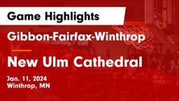 Gibbon-Fairfax-Winthrop  vs New Ulm Cathedral  Game Highlights - Jan. 11, 2024
