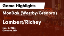 MonDak (Westby/Grenora) vs Lambert/Richey Game Highlights - Jan. 5, 2024