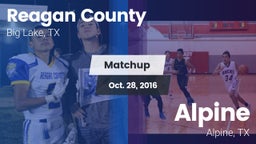 Matchup: Reagan County High vs. Alpine  2016