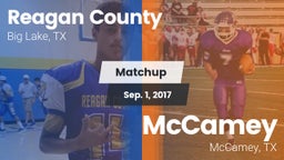 Matchup: Reagan County High vs. McCamey  2017