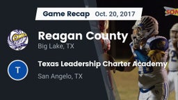 Recap: Reagan County  vs. Texas Leadership Charter Academy  2017