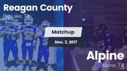 Matchup: Reagan County High vs. Alpine  2017