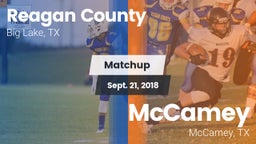 Matchup: Reagan County High vs. McCamey  2018