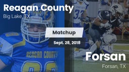 Matchup: Reagan County High vs. Forsan  2018