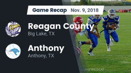 Recap: Reagan County  vs. Anthony  2018