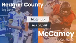 Matchup: Reagan County High vs. McCamey  2019