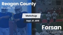 Matchup: Reagan County High vs. Forsan  2019