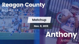 Matchup: Reagan County High vs. Anthony  2019