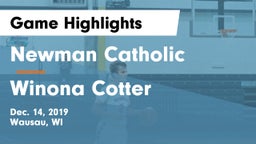 Newman Catholic  vs Winona Cotter Game Highlights - Dec. 14, 2019