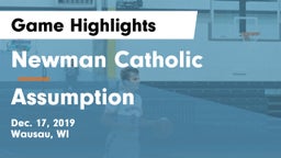 Newman Catholic  vs Assumption  Game Highlights - Dec. 17, 2019