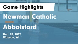 Newman Catholic  vs Abbotsford  Game Highlights - Dec. 20, 2019