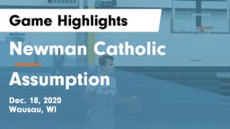 Newman Catholic  vs Assumption  Game Highlights - Dec. 18, 2020