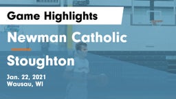 Newman Catholic  vs Stoughton  Game Highlights - Jan. 22, 2021