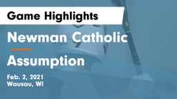 Newman Catholic  vs Assumption  Game Highlights - Feb. 2, 2021
