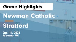 Newman Catholic  vs Stratford  Game Highlights - Jan. 11, 2022