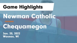 Newman Catholic  vs Chequamegon  Game Highlights - Jan. 20, 2022