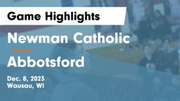 Newman Catholic  vs Abbotsford  Game Highlights - Dec. 8, 2023