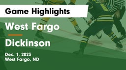 West Fargo  vs Dickinson  Game Highlights - Dec. 1, 2023
