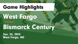 West Fargo  vs Bismarck Century  Game Highlights - Jan. 26, 2024