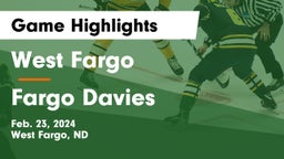 West Fargo  vs Fargo Davies  Game Highlights - Feb. 23, 2024