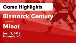 Bismarck Century  vs Minot  Game Highlights - Jan. 19, 2021