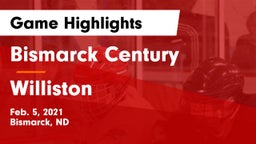 Bismarck Century  vs Williston  Game Highlights - Feb. 5, 2021