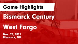 Bismarck Century  vs West Fargo  Game Highlights - Nov. 26, 2021