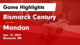 Bismarck Century  vs Mandan  Game Highlights - Jan. 19, 2023