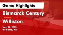 Bismarck Century  vs Williston  Game Highlights - Jan. 27, 2023