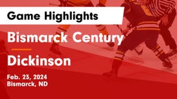 Bismarck Century  vs Dickinson  Game Highlights - Feb. 23, 2024