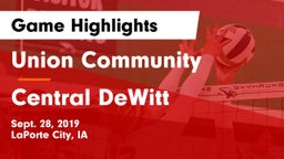 Union Community  vs Central DeWitt Game Highlights - Sept. 28, 2019