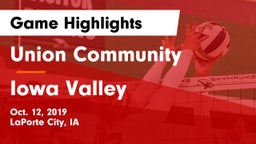 Union Community  vs Iowa Valley  Game Highlights - Oct. 12, 2019