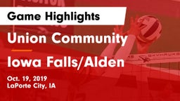 Union Community  vs Iowa Falls/Alden  Game Highlights - Oct. 19, 2019