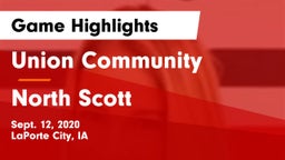 Union Community  vs North Scott  Game Highlights - Sept. 12, 2020