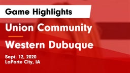 Union Community  vs Western Dubuque  Game Highlights - Sept. 12, 2020