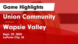 Union Community  vs Wapsie Valley  Game Highlights - Sept. 29, 2020