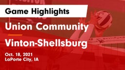 Union Community  vs Vinton-Shellsburg  Game Highlights - Oct. 18, 2021