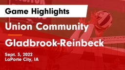 Union Community  vs Gladbrook-Reinbeck  Game Highlights - Sept. 3, 2022