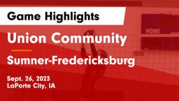 Union Community  vs Sumner-Fredericksburg  Game Highlights - Sept. 26, 2023